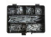 374-064 600 piece Galvanised Steel Metric Spring Tension Pin Kit, 5mm, 40mm