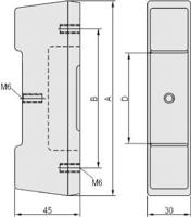20823668 nVent SCHROFF Rear Foot for Use with 19-Inch Desktop Case Hood, 45 x 30 x 133.5mm