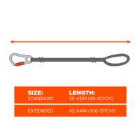 19003 Ergodyne Standard Aluminium, Elastic, Nylon Tool Lanyard Lanyard, 4.5kg Capacity