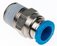 qs-14-8 Festo QS Series Straight Threaded Adaptor, R 1/4 Male to Push In 8 mm, Threaded-to-Tube Connection Style, 153005