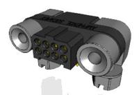 mhdas2m008yce61 Amphenol Socapex MHDAS Series Right Angle PCB PCB Header, 8 Contact(s), 1.27 mm Pitch, 2 Row, Shrouded