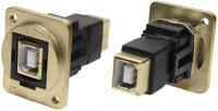 175-0151 RS PRO Straight, Panel Mount, Socket to Socket- Dual Port Type B to B 2.0 USB Connector