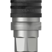 105251235 CEJN Zinc Plated Steel Female Pneumatic Quick Connect Coupling, G 1/2 Female Thread