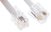 cp162446b Decelect Female RJ9 to Male RJ9 Telephone Extension Cable, White Sheath, 1.5m