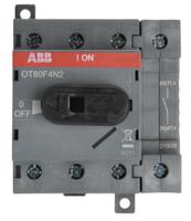 ot80f4n2-1sca105413r1001 ABB 4P Pole Base Mounting Isolator Switch - 80A Maximum Current, 37kW Power Rating, IP20