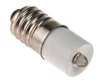 210-181 RS PRO White LED Indicator Lamp, 230V ac, E10 Base, 10mm Diameter, 410mcd