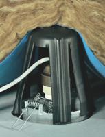 148-00098-spotclip-ii-pa66gf15-bk HellermannTyton Lighting Cover for use with Reel and blowed-in insulations with Halogen and LED Lamps,115mm Length,