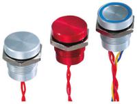 pbar1af6000 APEM Piezo Switch, SPST, IP68, Flying Lead, 200 mA @ 24 V dc, -40 → +75°C