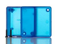 1551rtbu Hammond 1551 Series Translucent Blue ABS Enclosure, IP54, Flanged, Translucent Blue Lid, 50 x 50 x 20mm