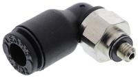 3199-04-09 Legris LF3000 Series Elbow Threaded Adaptor, M3 Male to Push In 4 mm, Threaded-to-Tube Connection Style