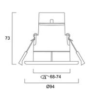 90094 Sylvania LED Spotlight, 240 V, 94 x 73 mm, 11 W