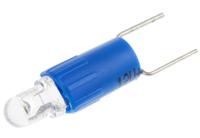 205-511 RS PRO Blue LED Indicator Lamp, 12V ac/dc, Bi-Pin Base, 4.25mm Diameter, 500mcd