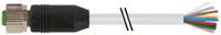 7000-19041-3011000 Murrelektronik Limited Female 12 way M12 to Free Cable End Sensor Actuator Cable, 10 m