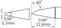 sfp-drh615 Metcal SxP 1.5 mm Hoof Soldering Iron Tip for use with MFR-H1-SC2