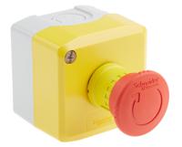 xalk178e Schneider Electric Harmony XALK Series Twist Release Emergency Stop Push Button, Surface Mount, 40mm Cutout, SPDT,