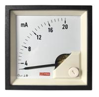 186-2489 RS PRO Analogue Panel Ammeter 20 (Input)mA DC, 68mm x 68mm, 1 % Moving Coil