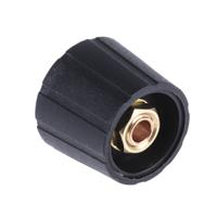 s210006-blk Sifam 21.5mm Black Potentiometer Knob for 6mm Shaft Splined, S210006-BLK