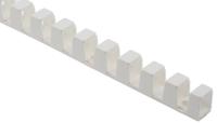 598-591 RS PRO White Slotted Flexible Panel Trunking - Flexible Slot, W9 mm x D11mm, L0.5m, Polypropylene