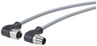 6xv18015gh10 Siemens Male 4 way M12 to Female 4 way M12 Sensor Actuator Cable, 1 m