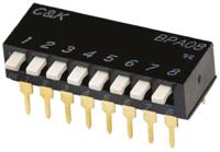 bpa02sb C & K 2 Way Surface Mount DIP Switch SPST, Raised, Slide Actuator