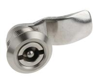 341-0185 Steinbach & Vollman Stainless Steel Tumbler Lock, 13mm Panel-to-Tongue, 20.2 x 20.2mm Cutout, Key Unlock