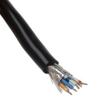 6455-bk005 Alpha Wire Alpha Essentials Data & Bus Cable Series Data Cable, 2 Pairs, 4 Cores, 0.456 mm², Screened, 22 AWG, 30m,
