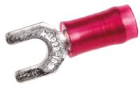 326861 TE Connectivity PIDG Insulated Crimp Spade Connector, 22AWG to 16AWG, M3.5 Stud Size Nylon, Red