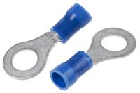 34162 TE Connectivity, PLASTI-GRIP Insulated Crimp Ring Terminal, M6 Stud Size, 1mm² to 2.6mm² Wire Size, Blue