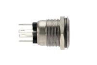 mpi00228d5 Bulgin MPI002 Series Illuminated Push Button Switch, Momentary, Panel Mount, 19.2mm Cutout, SPST, Green/Blue LED, 24V