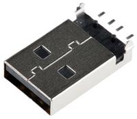 48037-2000 Molex Right Angle, SMT, Plug- Single Port Type A USB Connector