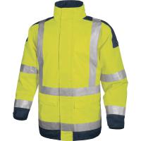 easyvomgt Delta Plus EASYVIEW Fluorescent Orange-Navy Blue Unisex Hi Vis Parka, L