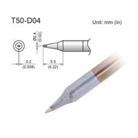 t50-d04 Hakko FX9703 0.4 mm Chisel Soldering Iron Tip for use with FX9703