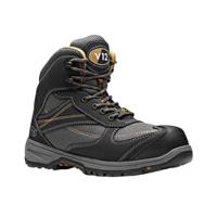 v194506 V12 Footwear V1945 Black, Grey ESD Safe Composite Toe CappedWomen's Safety Boot, UK 6, EU 39