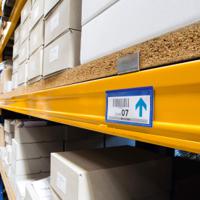 174107 Durable Magnetic Blue 100 x 38mm Metal Logistic pockets, 53mm Height, 113mm Width