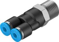 qsy-14-4 Festo Y Threaded Adaptor, Push In 4 mm to Push In 4 mm, Threaded-to-Tube Connection Style, 190675