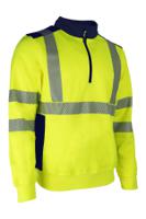 5fri1603xl Coverguard Yellow/Navy Unisex Hi Vis Sweatshirt, XXXL