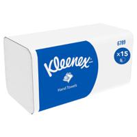 6789 KLEENEX Kleenex Folded White Paper Towel, 215mm, 2-Ply, 186 Sheets