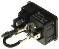 ec110001201 Schurter C20 Snap-In IEC Connector Male, 20A, 250 V