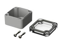 02205400 Bopla Euromas Series Light Grey Polycarbonate Enclosure, IP66, IK07, Transparent Lid, 52 x 50 x 35mm