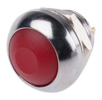 891-9832 RS PRO Miniature Push Button Switch, Momentary, Panel Mount, 13.6mm Cutout, SPST, 250 V ac @ 200 mA, 50 V dc @ 200 mA,