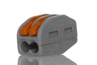 222-412 WAGO 222 Series Lever Connector, 2-Way, 32A, 28 → 12 AWG Wire, Cage Clamp Termination