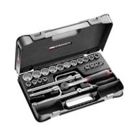 s161-3p12u Facom 25-Piece Imperial 1/2 in Standard Socket Set with Ratchet, 12 point