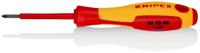 98-25-00 Knipex Pozidriv Insulated Screwdriver, PZ0 Tip, 60 mm Blade, VDE/1000V, 162 mm Overall