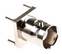 b6251f1-nt3g-50 Amphenol RF, Jack PCB Mount BNC Connector, 50Ω, Through Hole Termination, Straight Body