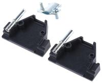2801-0102-12-8 MH Connectors MHED Series ABS D Sub Backshell, 15 Way, Strain Relief