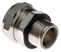 7tca296020r0204-sp25m25m Adaptaflex Swivel, Conduit Fitting, 25mm Nominal Size, M25, Brass, Silver IP65 rating