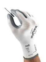 11800090 Ansell HyFlex 11-800 White Nylon Nylon Glove, Size 9, Nitrile Coating