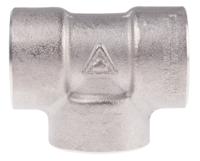 826-6986 RS PRO Stainless Steel Pipe Fitting, Tee Circular Tee, Female G 1-1/4in x Female G 1-1/4in x Female G 1-1/4in