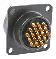 62gb-12e14-19sn Amphenol Limited, 62GB 19 Way Box Mount MIL Spec Circular Connector ReceptacleOlive, Socket Contacts,Shell Size 14,