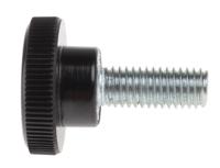 702-7550 RS PRO Black Knurled Clamping Knob, M8, Threaded Stud